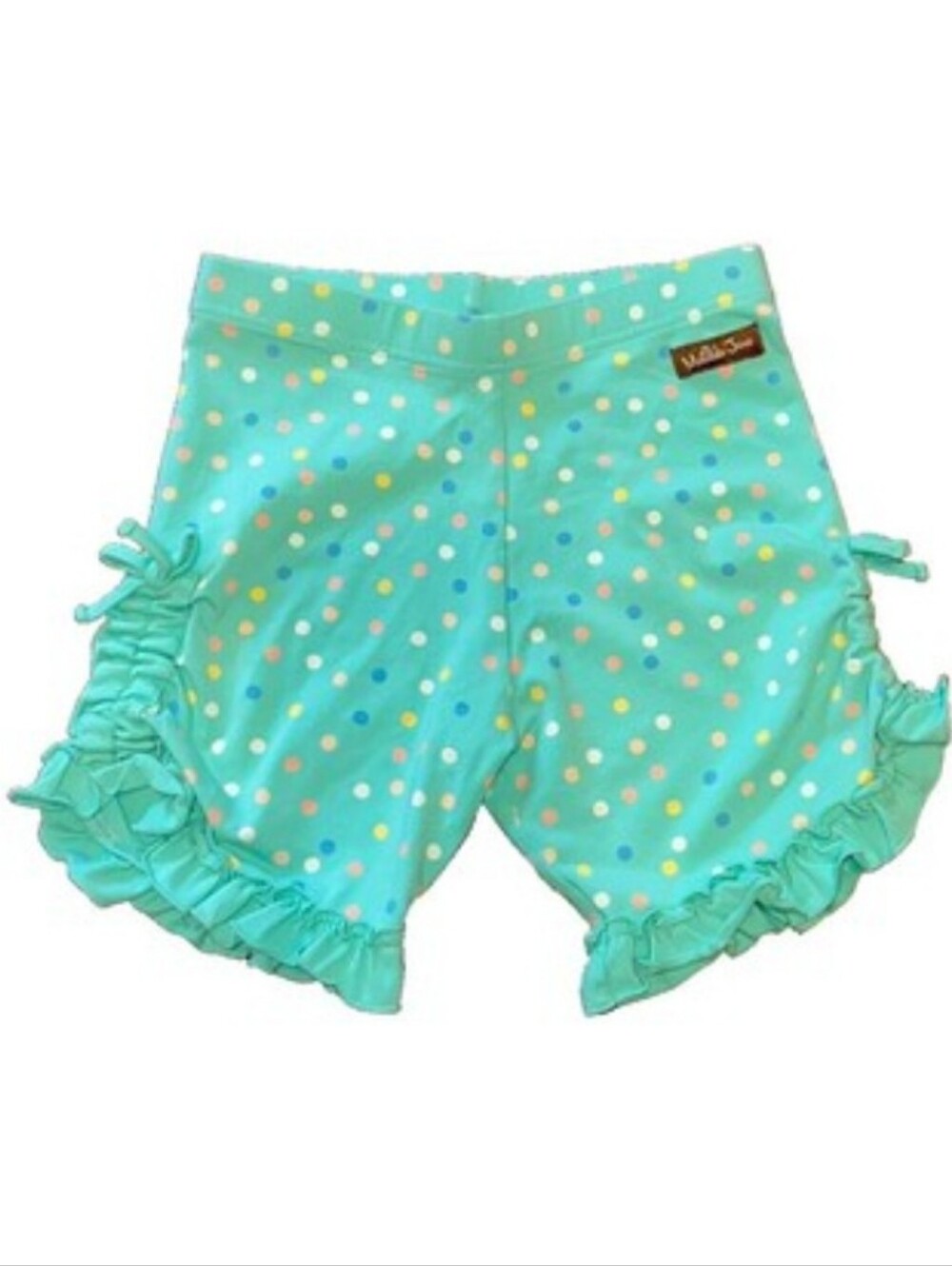 Matilda Jane Girls' Aqua Polka Dot Ruffle Shorties